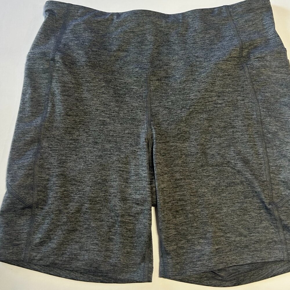 Athletic Works heather gray athletic shorts, ladies L (12-14)